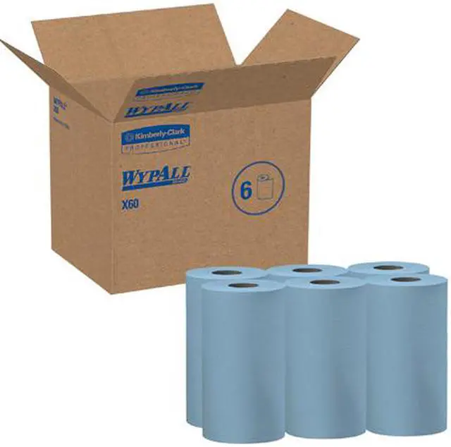 Alt view image 4 of 4 - WypAll X60 Reusable Cloths (35431), Blue, Roll, 130 Sheets / Roll, 6 Rolls / Case, 780 Wipes / Case