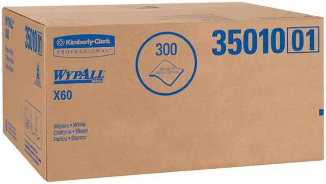 Alt view image 4 of 4 - WypAll X60 Shower Towels (35010) with Hydroknit, 20" x 43.7", White, 100 Sheets / Pack, 3 Packs / Case