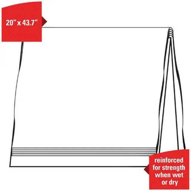 Alt view image 2 of 4 - WypAll X60 Shower Towels (35010) with Hydroknit, 20" x 43.7", White, 100 Sheets / Pack, 3 Packs / Case