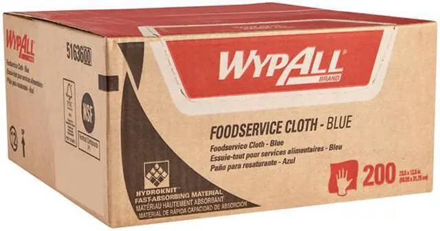 Alt view image 5 of 5 - Foodservice Cloths, 12.5 x 23.5, Blue, 200/Carton 51636
