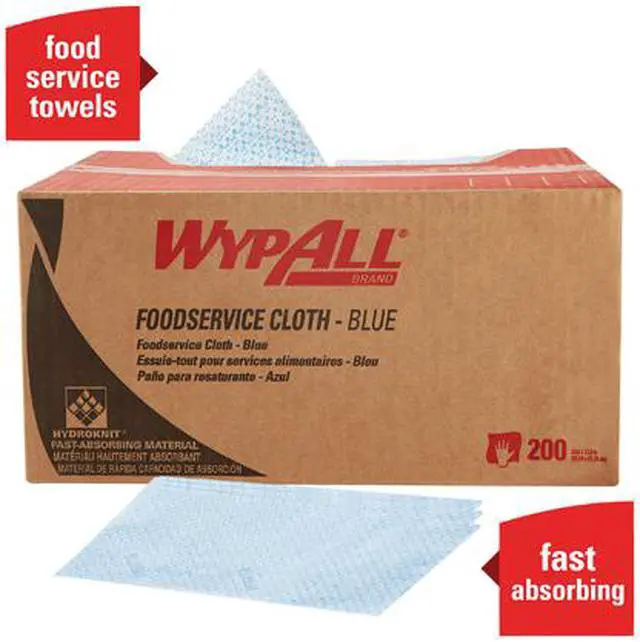 Alt view image 4 of 5 - Foodservice Cloths, 12.5 x 23.5, Blue, 200/Carton 51636