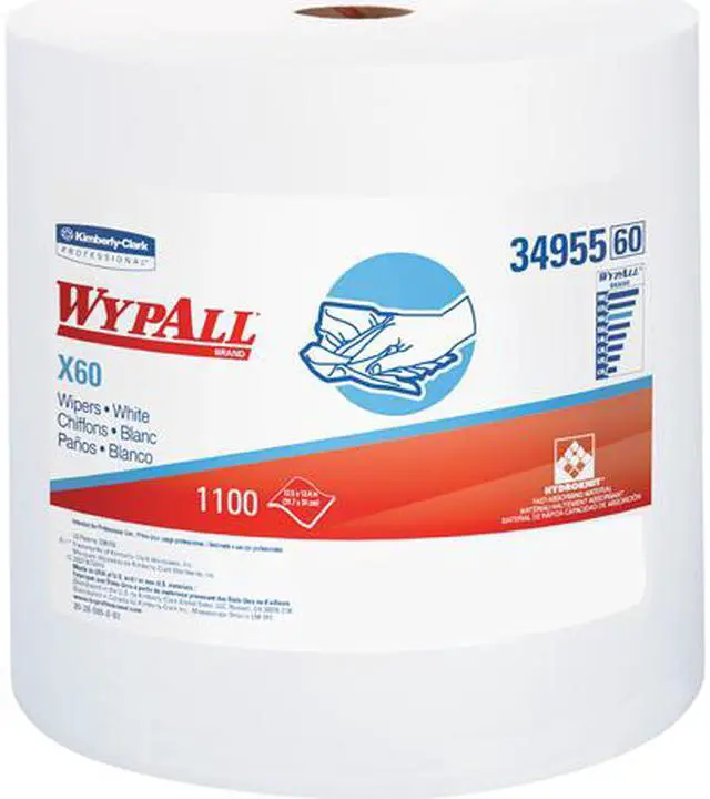 Main image of WypAll* X60 Wipers Jumbo Roll 12 1/2 x 13 2/5 1100 Towels/Roll 34955