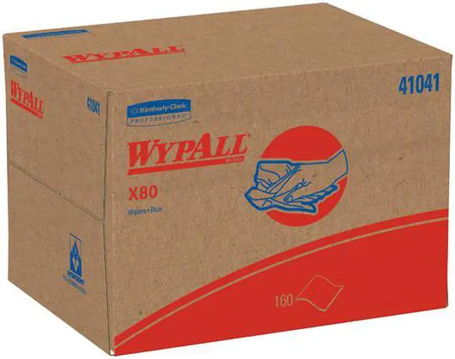 Alt view image 3 of 3 - WypAll X80 Reusable Wipes (41041), Extended Use Cloths BRAG Box Format, Blue, 160 Sheets / Box; 1 Box / Case