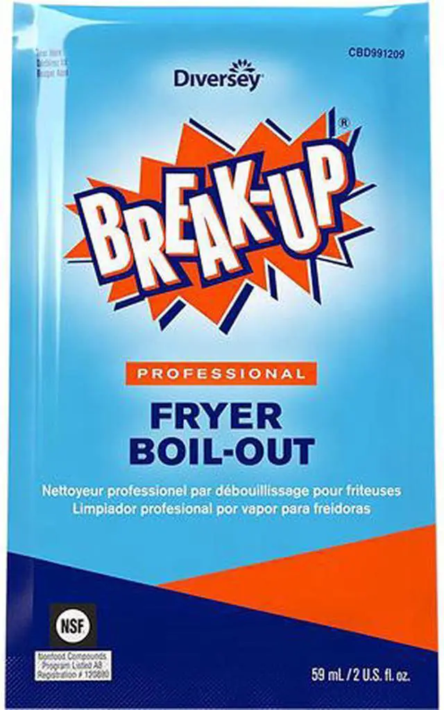 Main image of Break-Up Fryer Boil-Out, 2-oz, Liquid Degreaser, 36 Packets (DVOCBD991209)