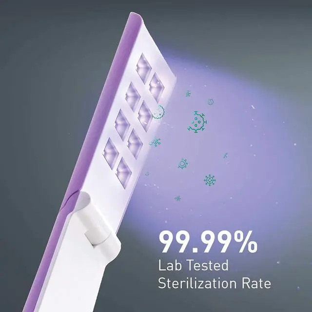 Alt view image 2 of 9 - Compass Home UV Light Sanitizer Lamp, Portable Handheld UVC LED Sterilization Germicidal Sanitizer Light with Child Lock
