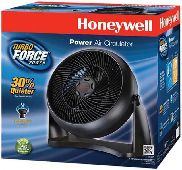 Alt view image 2 of 2 - Honeywell HT-908 Honeywell HT-908 Floor Fan - 3 Speed - Energy Efficient, Pivoting Head, Quiet - Black