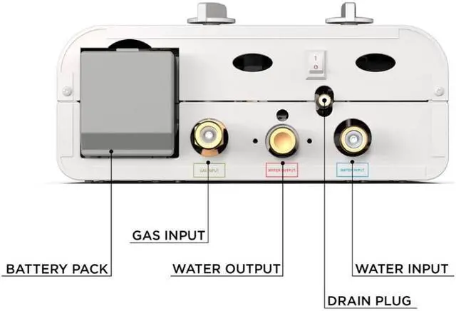 Alt view image 4 of 7 - Eccotemp L5 On Demand Portable Liquid Propane Outdoor Tankless Hot Water Heater