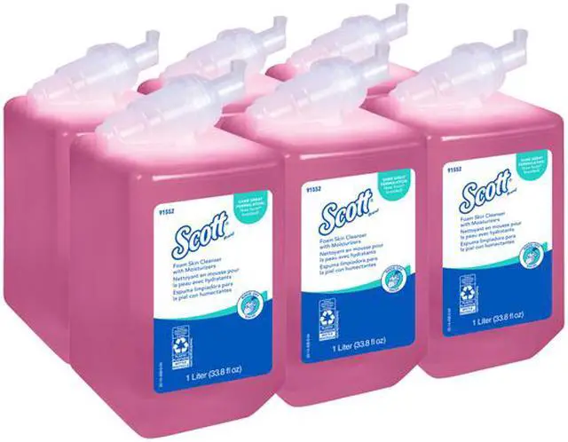 Alt view image 2 of 3 - Scott Pro (Formerly Kleenex) Hand Soap with Moisturizers (91552), Pink, Floral Scent, 1.0L, 6 Bottles / Case - Same Kleenex Quality, Now Scott Branded