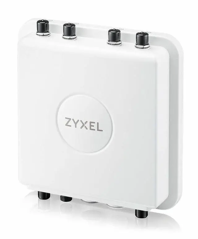 Main image of ZyXEL WAX655E WiFi 6 AX3000 Wireless Outdoor Long Distance Access Point, Mesh and Point to Point Bridge, Cloud, App, or Direct Mgmt, POE+, 1 Year Nebula Pro