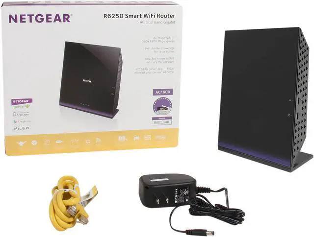 Alt view image 5 of 5 - NETGEAR AC1600 Dual Band WiFi Gigabit Router (R6250)
