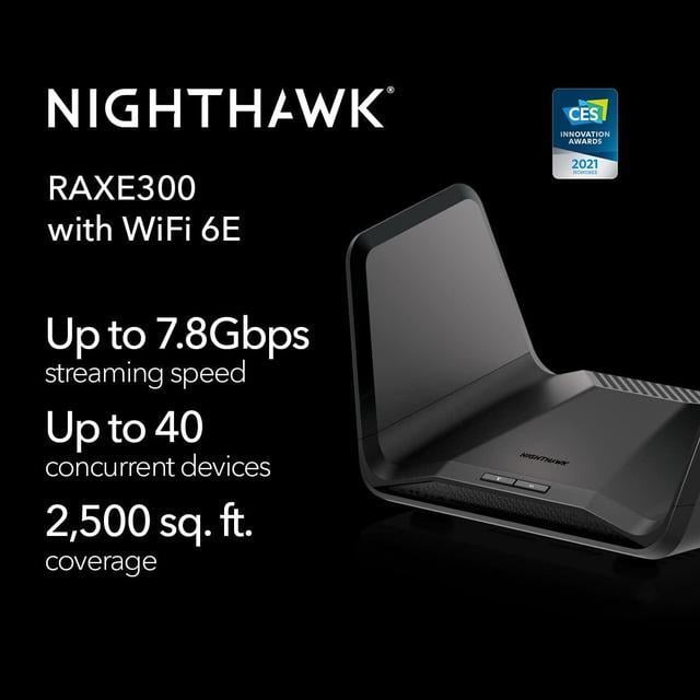 Alt view image 6 of 9 - NETGEAR Nighthawk 8-Stream Tri-Band WiFi 6E Router, 7.8Gbps AXE7800 WiFi Router (RAXE300)
