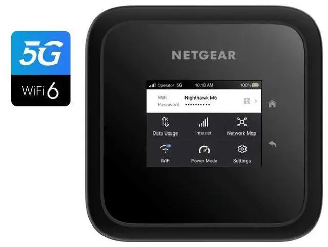 Main image of Netgear Nighthawk M6 MR6150 Wi-Fi 6 IEEE 802.11ax 5G Mobile Hotspot, Unlocked, MR6150-100NAS