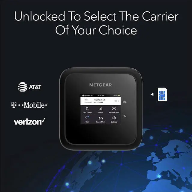 Alt view image 8 of 9 - Netgear Nighthawk M6 MR6150 Wi-Fi 6 IEEE 802.11ax 5G Mobile Hotspot, Unlocked, MR6150-100NAS