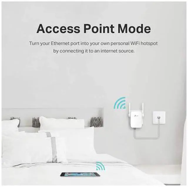 Alt view image 5 of 6 - TP-Link N300 WiFi Extender (RE105), WiFi Extenders Signal Booster for Home, Single Band WiFi Range Extender, Internet Booster, Supports Access Point, Wall Plug Design, 2.4GHz only
