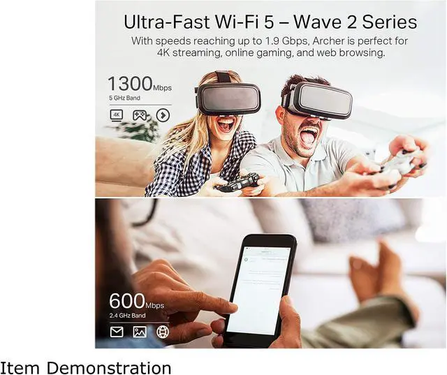 Alt view image 3 of 6 - TP-Link AC1900 Smart WiFi Router (Archer A8) -High Speed MU-MIMO Wireless Router, Dual Band Router for Wireless Internet, Gigabit, Supports Guest WiFi