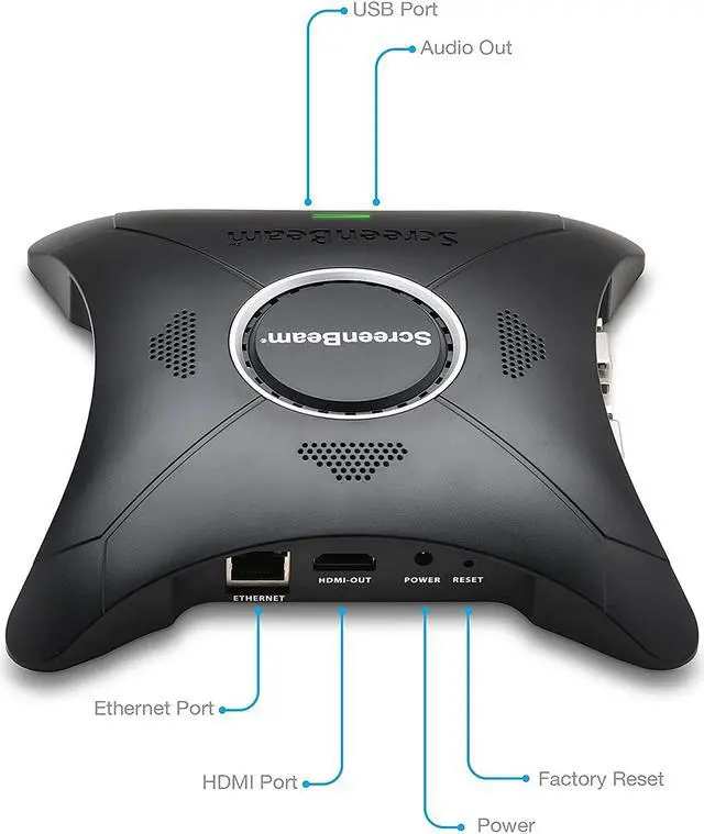 Alt view image 6 of 6 - ScreenBeam 960 Enterprise-Class Wireless Display Receiver - Without apps or cables, ScreenBeam 960 lets you wirelessly connect to the room display and share content using native screen mirroring ...