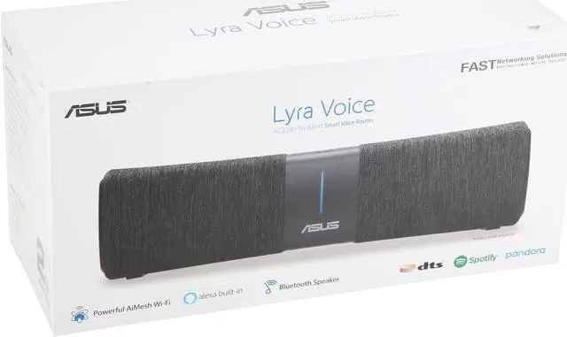 Alt view image 9 of 9 - ASUS Lyra Voice All-In-One Smart Voice Router - AC2200 Tri-Band Mesh Wi-Fi Router and Bluetooth Speaker with AiMesh Support and Amazon Alexa Built-in, AiProtection Pro Network Security