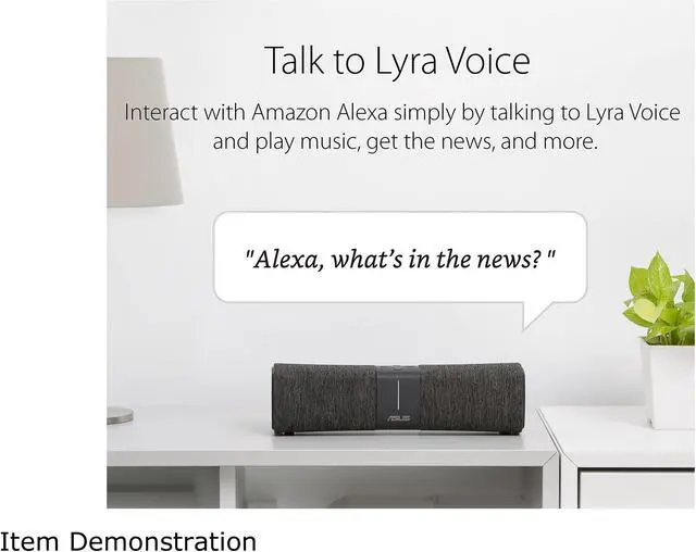 Alt view image 4 of 9 - ASUS Lyra Voice All-In-One Smart Voice Router - AC2200 Tri-Band Mesh Wi-Fi Router and Bluetooth Speaker with AiMesh Support and Amazon Alexa Built-in, AiProtection Pro Network Security
