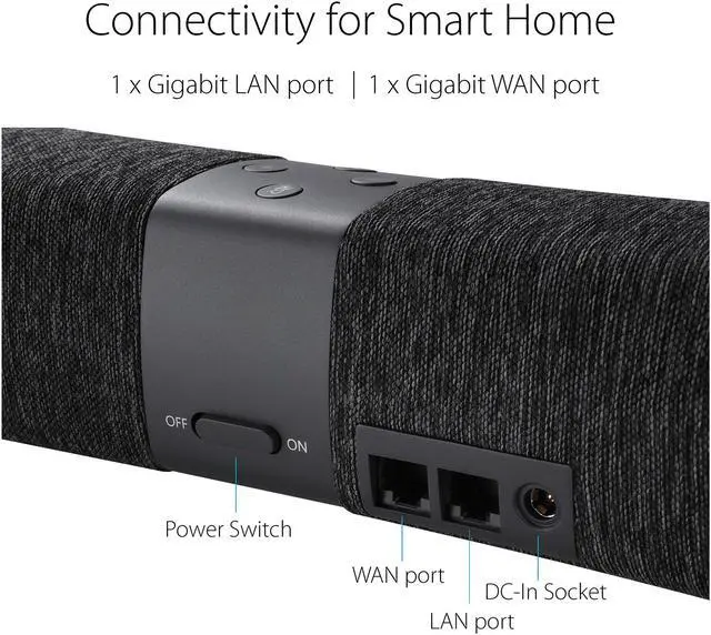 Alt view image 8 of 9 - ASUS Lyra Voice All-In-One Smart Voice Router - AC2200 Tri-Band Mesh Wi-Fi Router and Bluetooth Speaker with AiMesh Support and Amazon Alexa Built-in, AiProtection Pro Network Security