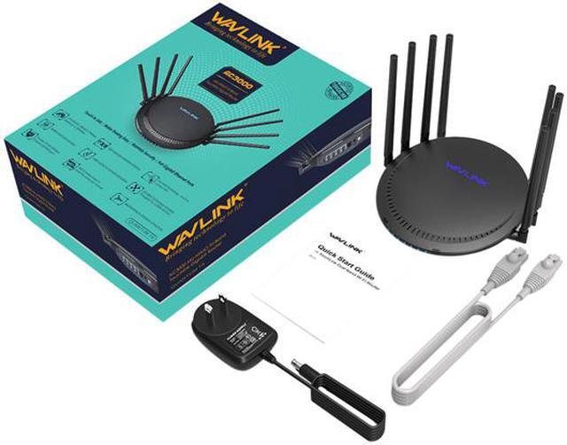 Alt view image 8 of 7 - Wavlink AC3000 WiFi Router Tri-Band Smart Gigabit Gaming Router with MU-MIMO, High Gain 8 x 5dBi Antennas, 4 x LAN Full Gigabit Ports, USB3.0 Port and Parental Control, WPS & IP Qos