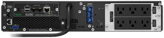 Alt view image 5 of 5 - APC Smart-UPS SRT 1000VA/900W Rack-Mount 120V 2U 6x15R 480J UPS SRT1000RMXLA-NC