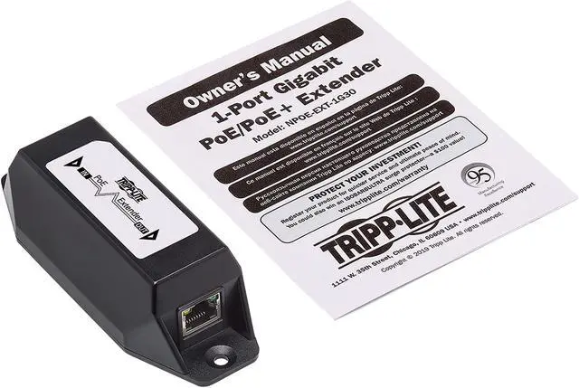 Alt view image 4 of 4 - Tripp Lite 1 Port Cat5e/Cat6/Cat6a RJ45 Gigabit Ethernet PoE Extender