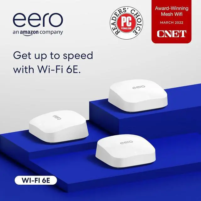 Main image of eero Pro 6E AXE5400 Tri-Band Mesh Wi-Fi 6E System (3-pack)