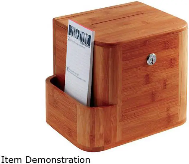 Main image of Bamboo Suggestion Box in Cherry by Safco