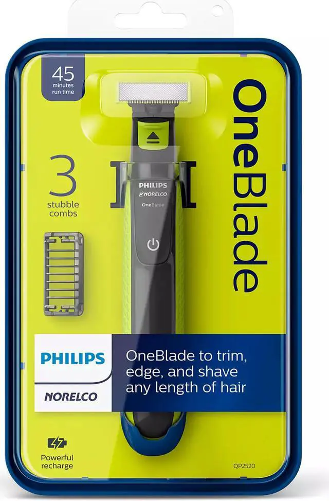 Alt view image 6 of 6 - Philips Norelco OneBlade Face Electric Trimmer & Shaver, QP2520/70