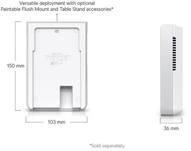 Alt view image 3 of 10 - Ubiquiti Networks U7 Pro Wall, Wall-mounted WiFi 7 Access Point (U7-Pro-Wall)