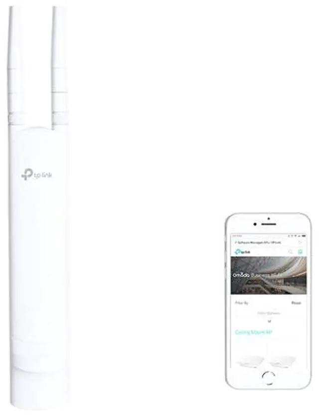 Alt view image 4 of 7 - TP-Link Omada N300 Gigabit Wireless Outdoor Access Point | Passive PoE Powered w/ PoE Injector included | SDN Integrated | Cloud Access & Omada app for Easy Management (EAP110-Outdoor)