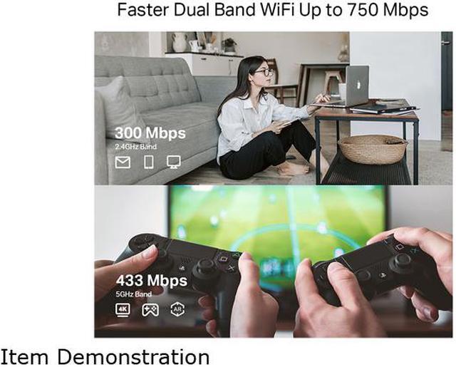 Alt view image 6 of 8 - TP-Link AC750 WiFi Extender(RE215), Covers Up to 1500 Sq.ft and 20 Devices, Dual Band Wireless Repeater for Home, Internet Signal Booster with Ethernet Port