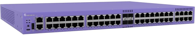 Alt view image 2 of 3 - Extreme Networks 4220 48-Port 10/100/10000Base-T PoE Stackable Switch - 30W POE ports - 4 1G/10G SFP+ ports - Includes Fans - 1 Fixed AC PSU - 4220-48P-4X