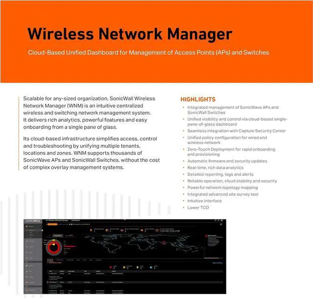 Alt view image 6 of 7 - Sonicwall SonicWave 641 Wireless Access Point with 3YR Secure Wireless Network Management and Support License (Multi-GIGABIT 802.3AT POE+) (03-SSC-0347)