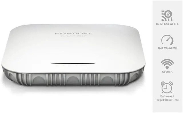 Alt view image 6 of 7 - Fortinet FortiAP FAP-831F Dual Band 802.11ax 5.81 Gbit/s Wireless Access Point Indoor FAP831FA