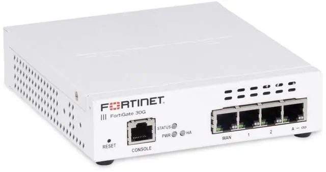Main image of Fortinet FortiWiFi-30G - 4 x GE RJ45 ports (including 3 x Internal Ports, 1 x WAN Ports) - Wireless (802.11a/b/g/n/ac/ax)   FWF-30G-A-BDL-950-36