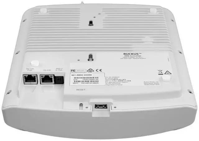 Alt view image 4 of 5 - Ruckus 901-R850-US00 Wireless Access Point, Ultra High-Performance Wi-Fi 6 8x8:8 Indoor Access Point with 5.9 Gbps Max Rate and Embedded IoT, Bluetooth, ZigBee, Wi-Fi 6