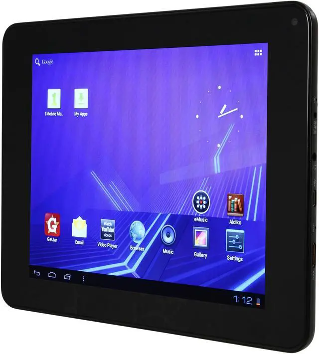 Alt view image 2 of 8 - Coby Kyros MID8048-4 Internet Capacitive Multi-Touchscreen Tablet PC with Built-In Camera - Telechips Cortex-A5 1 GHz Processor - 4 GB Storage/1 GB RAM - 4:3 - Android 4.0 Ice Cream Sandwich - ...