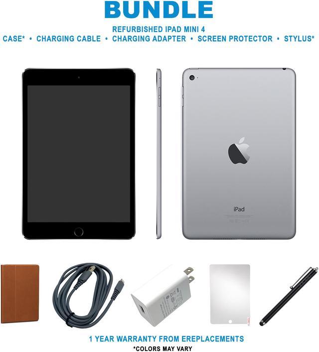Refurbished: Refurbished Apple iPad Mini 4 128GB Space Gray Bundle