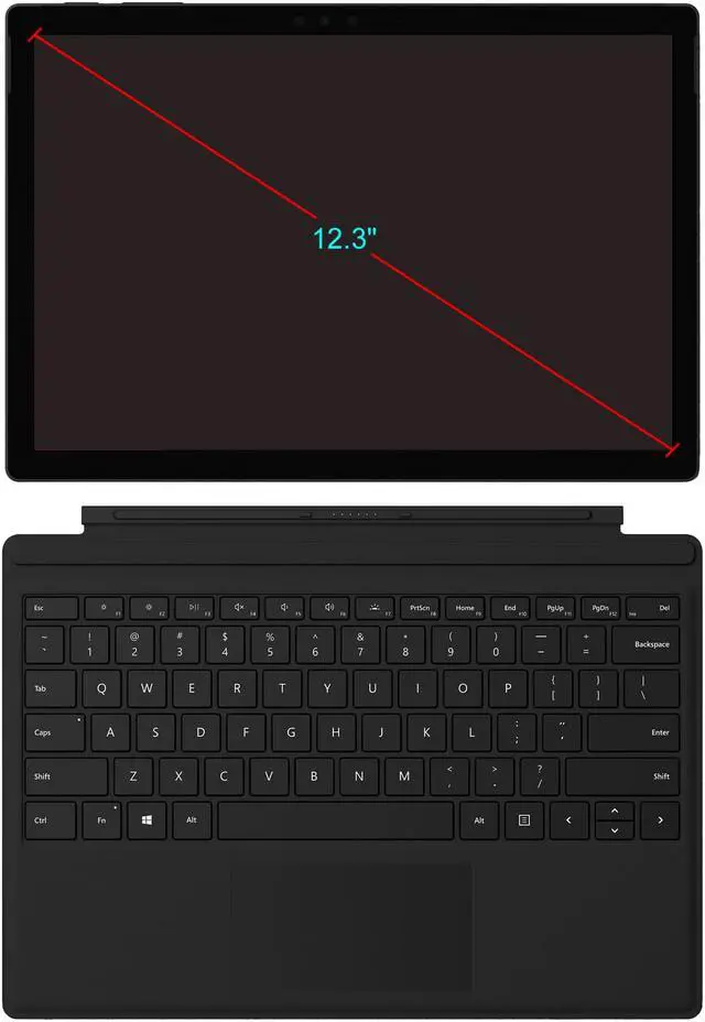 Alt view image 6 of 6 - Microsoft - Surface Pro 6 - 12.3" Touch Screen - Intel Core i5 8250U (1.60 GHz) - 8 GB Memory - 256 GB SSD - Windows 10 Home 64-bit - With Keyboard - Black