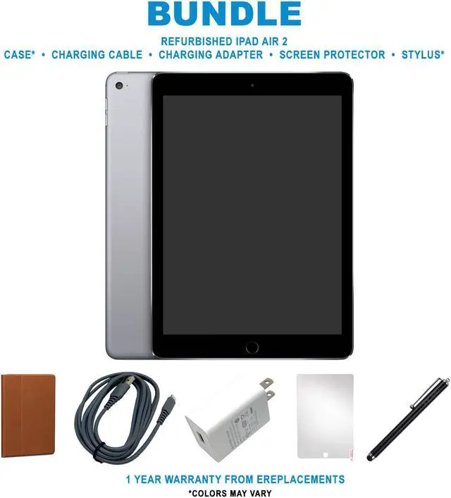 Alt view image 5 of 5 - Refurbished Apple iPad Mini 16 GB Space Gray - IPADMB16-BUNDLE - Space Gray, WiFi Only, Case and Tempered Glass Screen Protector Included. (A1432, MD528LL/A)