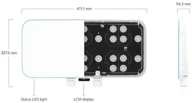 Alt view image 2 of 4 - Ubiquiti WiFi BaseStation XG, Tri-radio WiFi 5 Access Point (UWB-XG)