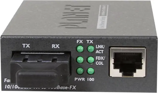 Main image of PLANET FT-801 10/100Base-TX to 100Base-FX Media Converter (MM, ST, 2 Km, LFPT)