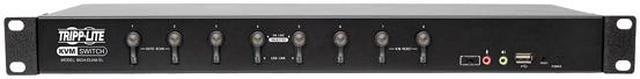 Alt view image 2 of 6 - Tripp Lite 8-Port KVM Switch DVI/USB w Audio & Peripheral Sharing 1U 1080p (B024-DUA8-SL)