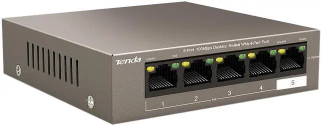 Main image of Tenda Tef1105p 5-Port 10-100 Mbps Unmanaged Switch