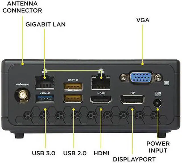 Alt view image 10 of 15 - Zotac ZBOX nano C ZBOX-CI327NANO-U Desktop Computer - Intel Celeron N3450 1.10 GHz - 4 GB DDR3L SDRAM - 32 GB SSD - Windows 10 64-Bit - Mini PC