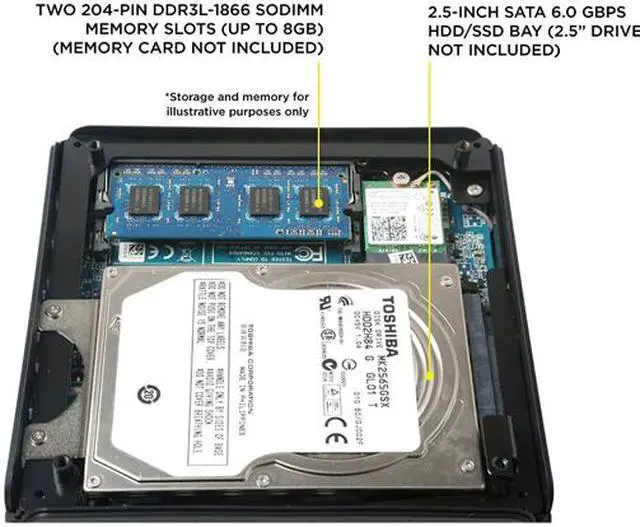 Alt view image 12 of 15 - Zotac ZBOX nano C ZBOX-CI327NANO-U Desktop Computer - Intel Celeron N3450 1.10 GHz - 4 GB DDR3L SDRAM - 32 GB SSD - Windows 10 64-Bit - Mini PC