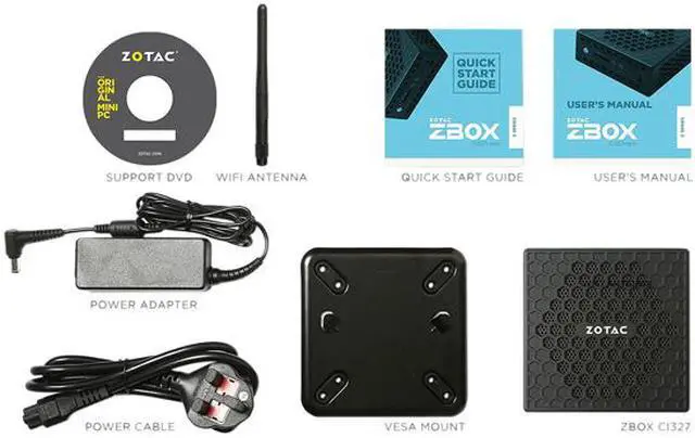 Alt view image 14 of 15 - Zotac ZBOX nano C ZBOX-CI327NANO-U Desktop Computer - Intel Celeron N3450 1.10 GHz - 4 GB DDR3L SDRAM - 32 GB SSD - Windows 10 64-Bit - Mini PC