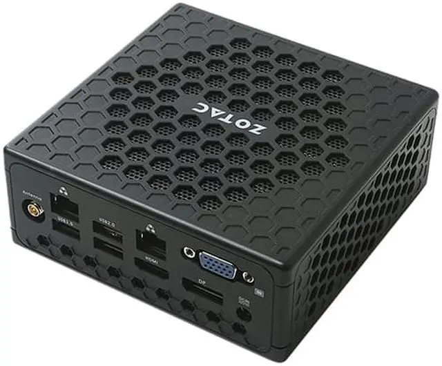 Alt view image 2 of 15 - Zotac ZBOX nano C ZBOX-CI327NANO-U Desktop Computer - Intel Celeron N3450 1.10 GHz - 4 GB DDR3L SDRAM - 32 GB SSD - Windows 10 64-Bit - Mini PC
