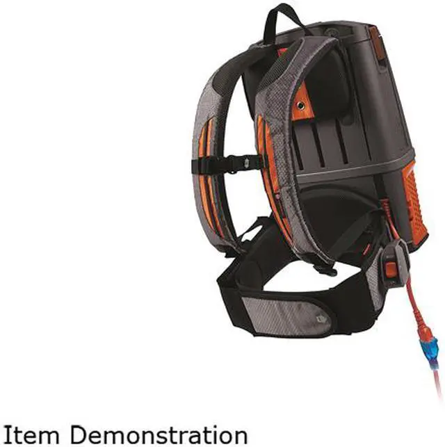 Alt view image 2 of 3 - Hushtone Backpack Vacuum Cleaner, 11.7 Lb., Gray/orange